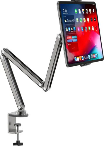 Vista 8 de KU XIU Soporte para Tablet de Escritorio, Soporte de Brazo Plegable de Aleación de Aluminio Compatible con iPad 10/9th, iPad 13/12.9/11" M3 M4 M5