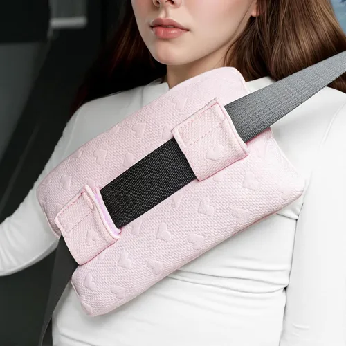 Vista 14 de Almohada para cinturón de seguridad poscirugía, almohada para puerto de quimioterapia para protector de pecho para pacientes de quimioterapia