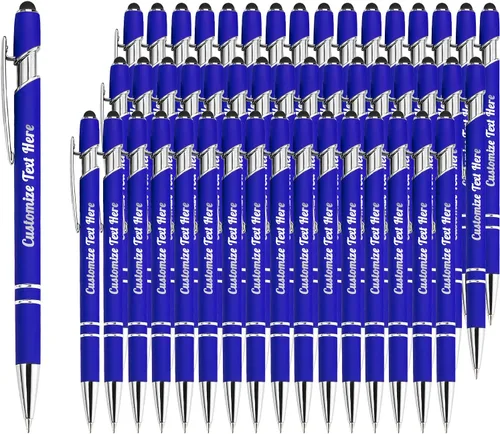 Vista 37 de Hasta 500 bolígrafos personalizados a granel con logotipo de mensaje de nombre comercial, bolígrafos grabados personalizados con lápiz óptico