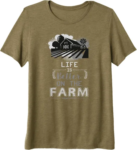 Vista 7 de Camiseta premium Support Local Farming Life Is Better On The Farm, Negro, S