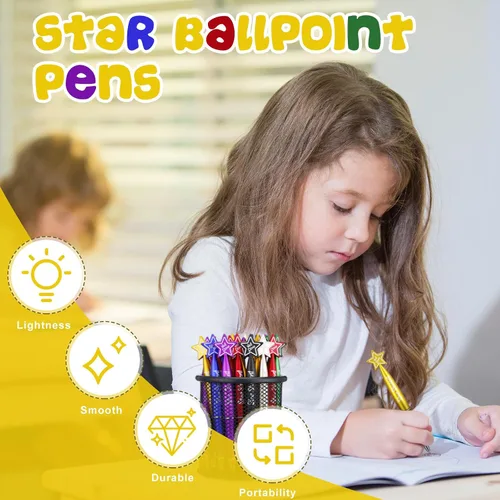 Vista 4 de Tenceur Bolígrafos de estrella con cita motivacional a granel, regalos de agradecimiento para profesores, regalo de graduación para profesores