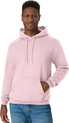 Vista 2 de Hanes - Sudadera con capucha EcoSmart para hombre Rosa pálido
