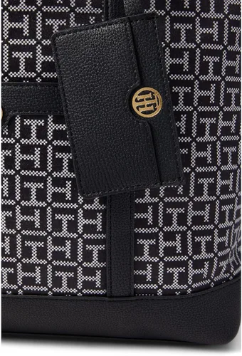 Vista 3 de Tommy Hilfiger Gretta II Tote with Hangoff Square Monogram Jacquard