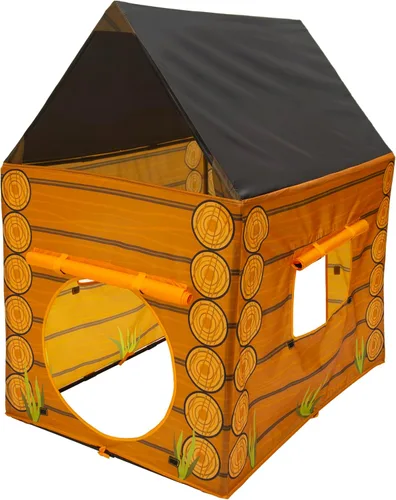 Vista 3 de Pacific Play Tents 61804 Kids Hunt'n Cabin Tent Playhouse, 39 x 27 x 43 pulgadas, marrón