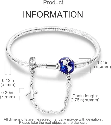 Vista 4 de Hapour 925 Sterling Silver Charms Bracelet for Women Butterfly Best Friend Heart Moon and Star Snake Chain Charm Bracelet with 5A Cubic Zirconia