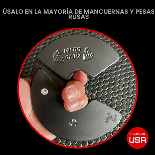 Vista 6 de Micro Gainz - Placa fraccional para mancuernas de 1.25lb, ideal para micro cargas, (elige color) juego de 4 placas fraccionales, diseñadas