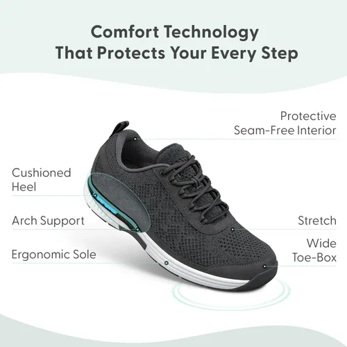 Vista 10 de Orthofeet Zapatillas ortopédicas de lava de punto para hombre