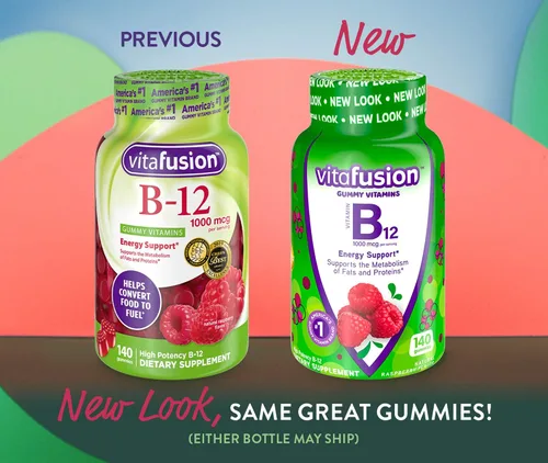Vista 6 de Vitafusion Fiber Well, suplemento de fibra sin azúcar, 90 unidades. Vitaminas gomosas B12, 60