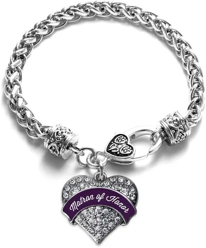 Vista 203 de Inspired Silver - Pulsera de plata con dije de corazón pavé con joyas de circonita cúbica