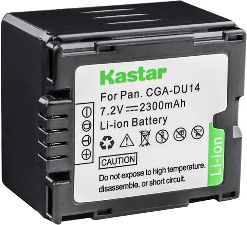 Vista 4 de Kastar Paquete de 4 baterías de repuesto CGA-DU14 para Panasonic CGA-DU06 CGA-DU07 CGA-DU12 CGR-DU12 CGA-DU14 CGR-DU14 CGA-DU21 CGR-DU21 VW-VBD060