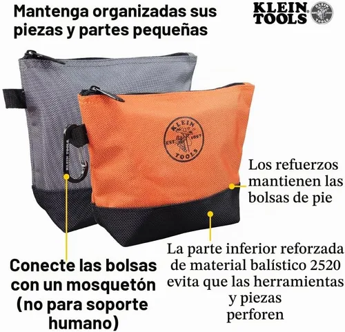 Vista 3 de Klein Tools 55470 - Bolsa utilitaria, bolsas de herramientas con cremallera de pie, tejido balístico resistente 1680d, parte inferior reforzada