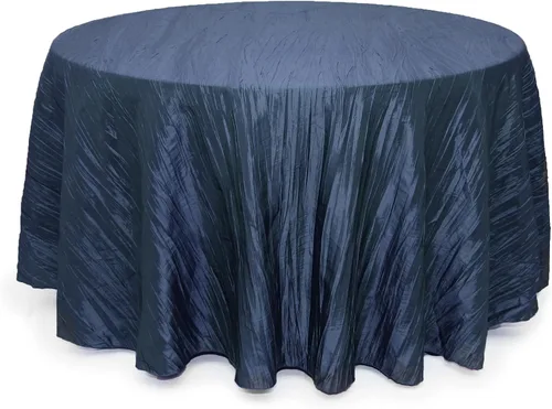 Vista 31 de YOUR CHAIR COVERS - Mantel redondo de 90 pulgadas con arrugas color rubor de tafetán – Elegante mantel brillante para bodas, fiestas y eventos