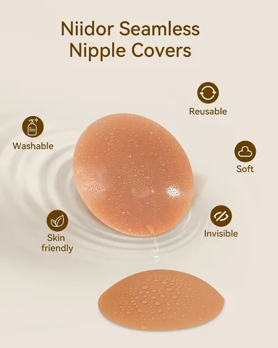 Vista 5 de Niidor Boob Tape for Breast Lift, Push Up Breast Tape for Large Breast with Nipple Cover for Women, Pasties with Travel Case