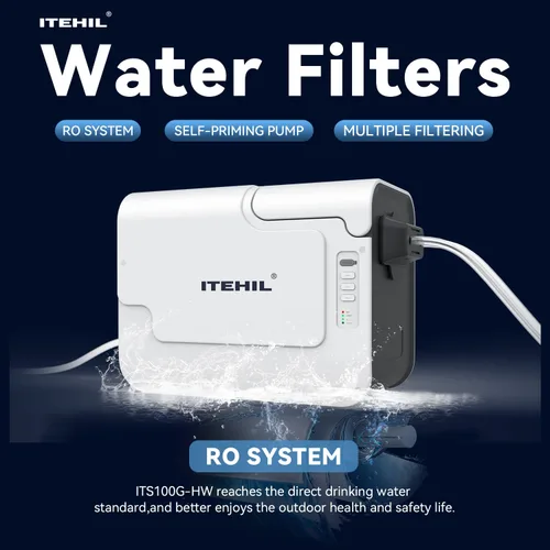 Vista 2 de Filtro de agua portátil con filtro híbrido y RO, sistema purificador de agua de senderismo para camping, purificación de equipo de supervivencia
