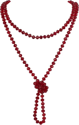 Vista 42 de Firstmeet Collar largo de cuentas de moda con nudo de cuerda, versátil, 60 pulgadas, joyería de disfraz para mujer Aqua Sky AB