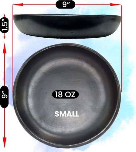 Vista 2 de Ancient Cookware, Plato redondo de arcilla Chamba para servir, pequeño, 9 pulgadas