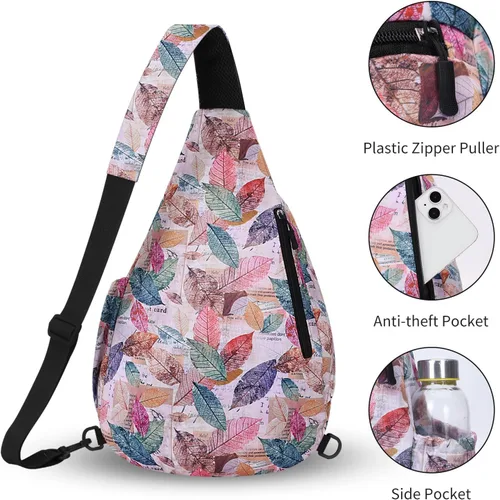 Vista 3 de HUA ANGEL Bolso bandolera, bolso cruzado de moda para el pecho, mochila de viaje, senderismo, gimnasio, mochila casual