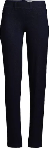 Vista 5 de Lands End Jeans de punto de cintura elástica con estrellas de mar para mujer pierna recta tiro medio