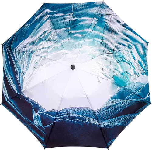 Vista 68 de LANBRELLA Paraguas plegable inverso compacto paraguas de viaje a prueba de viento automático