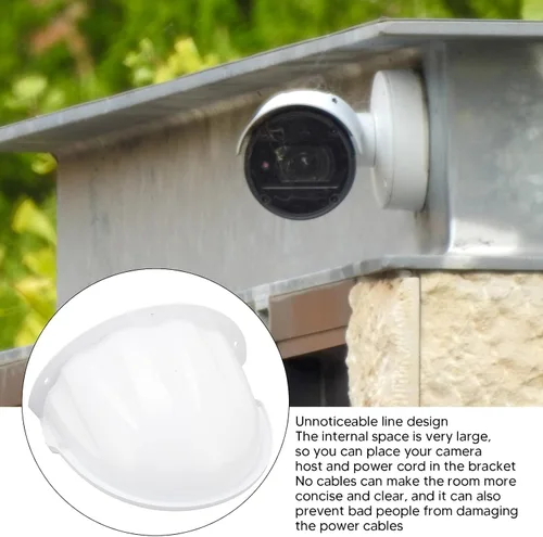Vista 2 de Parasol universal para lluvia, cubierta de cámara, protector de cámara de seguridad para exteriores, cubierta de plástico ABS para lluvia y sol