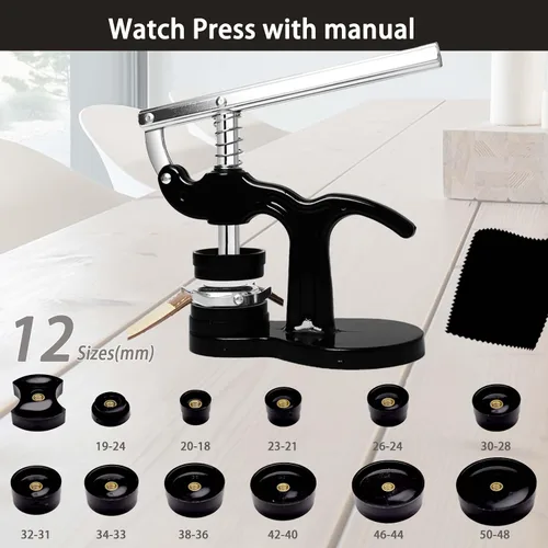 Vista 3 de Kit de reparación de relojes, kit profesional de reemplazo de batería de reloj GLDCAPA, herramientas de reparación de relojes con estuche