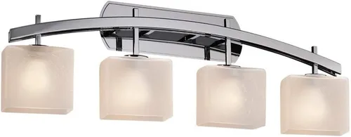 Vista 4 de Justice Design Group Lighting FSN-8594-55-FRCR-MBLK Archway - Barra de baño, color negro mate Mate negro