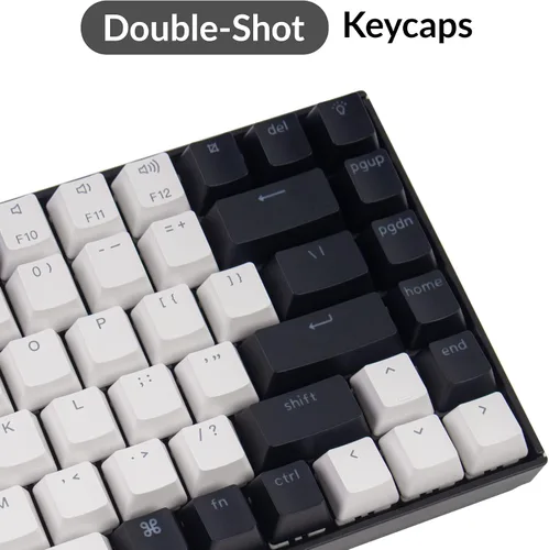 Vista 7 de Keychron K2 - Teclado mecánico con cable Bluetooth inalámbrico y USB con 75 de diseño y 84 teclas intercambiables en caliente para Mac