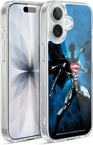 Vista 53 de Head Case Designs Officially Licensed Superman DC Comics Collage 80th Anniversary Gel Case [Military Grade Protection] Compatible with Apple iPhone