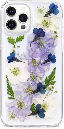 Vista 21 de Abbery - Funda diseñada para iPhone 12/12 Pro con purpurina, transparente y linda con diseño de mariposa, correa para la muñeca, brillante