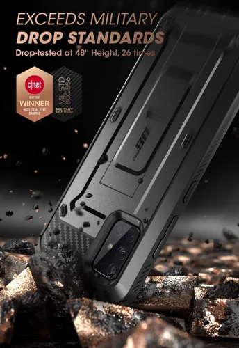 Vista 2 de SUPCASE Funda para Samsung Galaxy A71 5G [no para A71 5G UW Verizon], [Protector de pantalla integrado, soporte y clip para cinturón] Funda