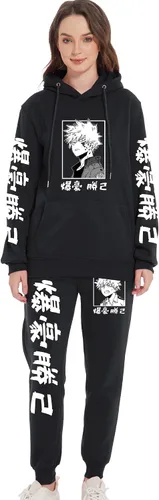 Vista 5 de Vivimeng Sudaderas con capucha y pantalones deportivos de anime para hombre y mujer sudaderas con capucha
