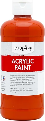Vista 82 de Handy Art Pintura acrílica, juego de 12 colores, botellas de 16 onzas, acrílico líquido para estudiantes semibrillante, consistencia de flujo