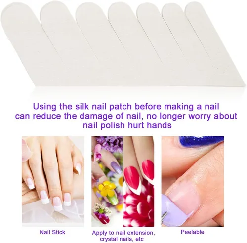 Vista 2 de Envoltura de seda para uñas, envoltura de seda para uñas, envoltura de seda adhesiva para uñas, calcomanías protectoras de uñas de gel UV