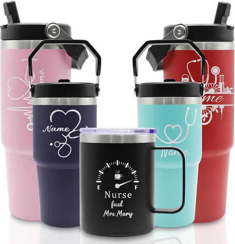 Vista 10 de Regalos para dentistas para mujeres, regalos de asistente dental, vaso de dentista grabado personalizado, regalos para médicos para mujeres, vaso