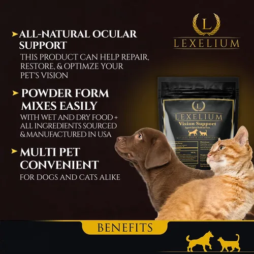 Vista 2 de Suplemento para la visión y la vista para perros y gatos, fortificado con zeaxantina, arándano, luteína y betacaroteno, 7.05 oz