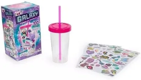 Vista 3 de Fashion Angels Out of This Galaxy - Kit de diseño de vaso con 100 calcomanías impermeables. Sin BPA