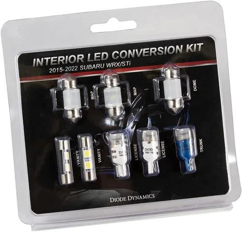 Vista 4 de Diode Dynamics Paquete de bombillas LED azules compatibles con Subaru WRX STi 2015-2021, etapa 1