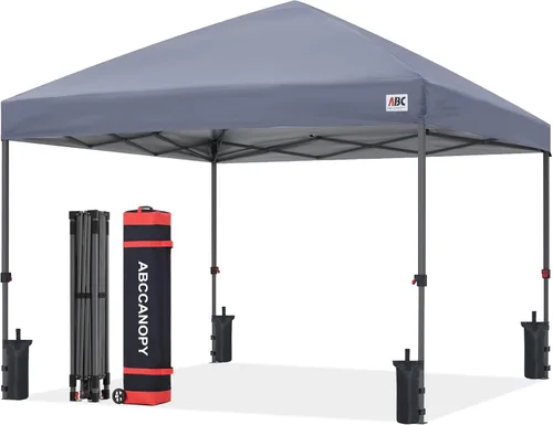 Vista 39 de ABCCANOPY Toldo desplegable – Tienda de campaña portátil para patio al aire libre resistente para patio trasero y terraza con 4 bolsas de arena Beige