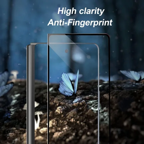 Vista 7 de UEEBAI Paquete de 2 protectores de pantalla para Samsung Galaxy Z Fold 5 5G, vidrio templado HD, protector de sensor transparente, fácil