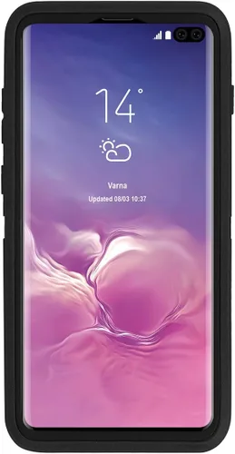 Vista 3 de AICase Funda para Galaxy S10 Plus, protección contra caídas, cuerpo completo, resistente, a prueba de golpes, caídas, polvo, capa protectora Negro