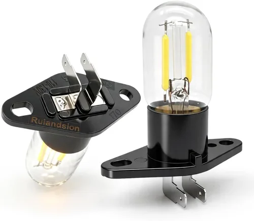 Vista 5 de Ruiandsion Bombilla para microondas Z187 base 110V 120V 25W lámpara LED para horno microondas universal en forma de pera, blanca no regulable