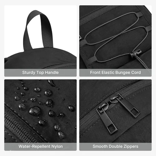 Vista 8 de G4Free Mochila pequeña de 20L para mujer y hombre Negro