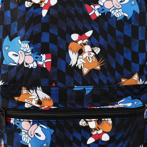Vista 2 de Bioworld Mochila con estampado de personajes Sonic The Hedgehog, OSFA, Azul, Classic
