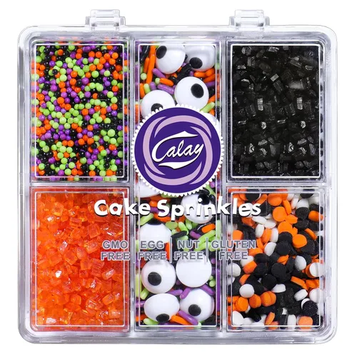 Vista 10 de Gránulos para decoración de pasteles, chispas de azúcar de chocolate de 4.8 onzas con estrellas sin pareils, confeti de azúcar y jimmies