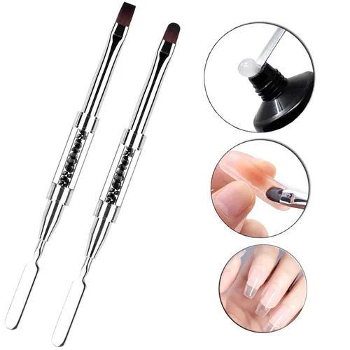 Vista 4 de 2 cepillos de uñas de gel y recogedor de uñas de gel de doble punta