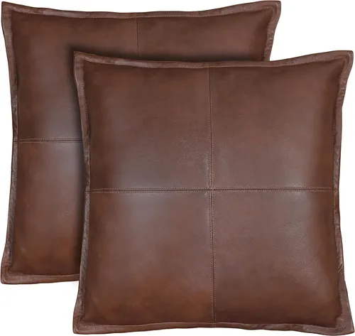 Vista 70 de Funda de almohada de piel de cordero – Funda de cojín decorativa para sofá – Fundas para sala de estar y dormitorio, 22 x 22 pulgadas – Paquete de 2