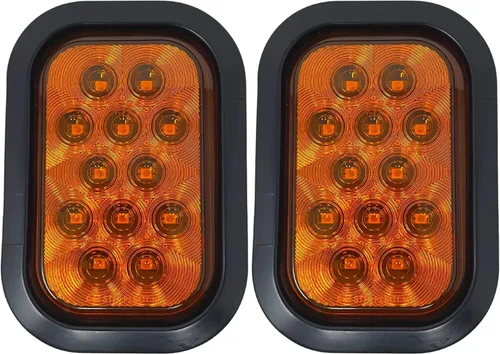Vista 11 de All Star Truck Parts 5x3 2x Luz de señal intermitente de ámbar rectangular de 15 LED, luz de giro, luz de parqueo, luz de remolque, luz para 2