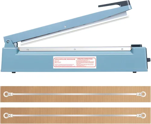 Vista 10 de Sellador térmico por impulso, sellador manual de bolsas, máquina de sellado térmico de 8 pulgadas, máquina selladora de impulsos para bolsas