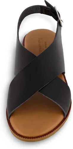 Vista 3 de CUSHIONAIRE Sandalia Lake con banda cruzada para mujer + espuma viscoelástica