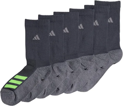 Vista 8 de adidas Boys' Youth Cushioned Angle Stripe 6-Pack Crew